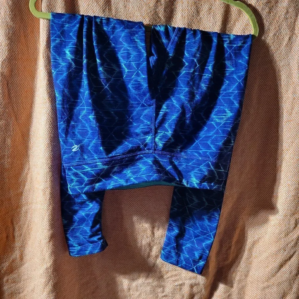 Energy Zone Warm Systems Blue &Teal Activewear Leggings Size Medium
